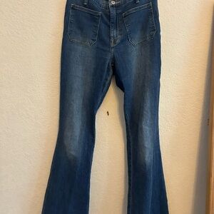Lucky Brand Blue Flare Wide Leg Jeans